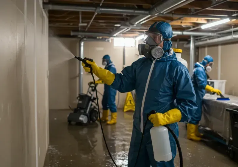 Basement Sanitization and Antimicrobial Treatment process in Madison County, FL